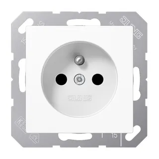 Jung Steckdose, französisch/belgisches System, 16 A 250 V ~, SAFETY+, Thermoplast, Serie A, alpinweiß A1520FBFKIWW