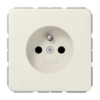 Jung Steckdose, französisch/belgisches System, 16 A 250 V ~, ohne Krallen, SAFETY+, Duroplast, Serie CD, weiß CD1520FKI