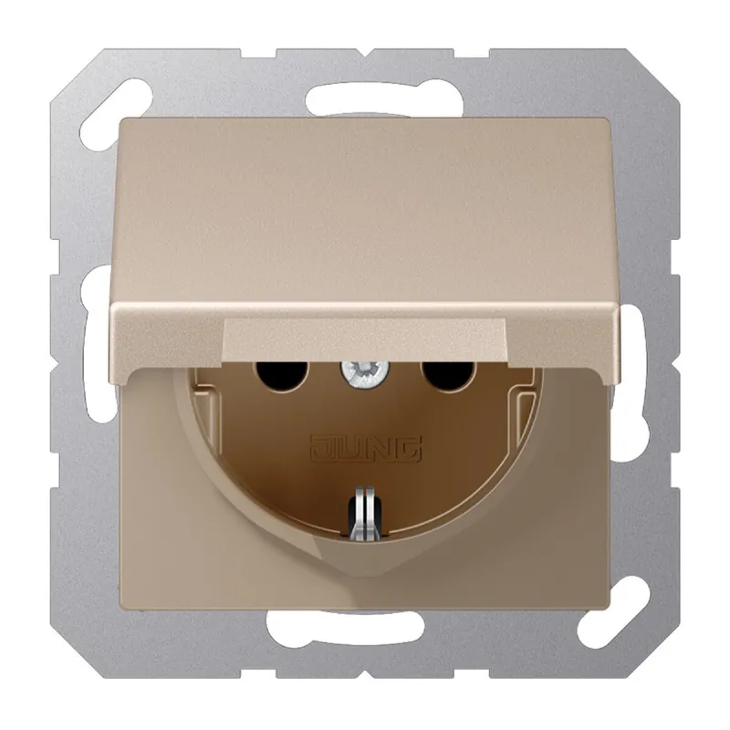 Jung SCHUKO Steckdose, 16 A 250 V ~, Serie A, champagner A1520BFKIKLCH