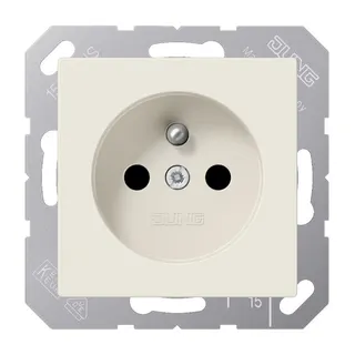 Jung Steckdose, französisch/belgisches System, 16 A 250 V ~, Schraubklemmen, SAFETY+, Duroplast, Serie AS, weiß A1521FKI