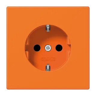 Jung SCHUKO Steckdose, 16 A 250 V ~, SAFETY+, Thermoplast, Serie LS, orange (für ZSV) LS1520BFKIO