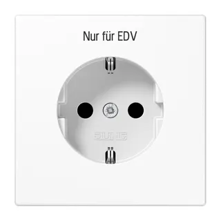Jung SCHUKO Steckdose, 16 A 250 V ~ EDV, Duroplast, Serie LS, alpinweiß LS1520EDVWW