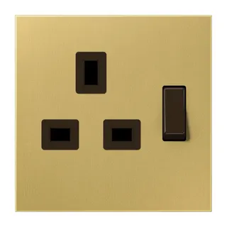 Jung Abschaltbare Steckdose, British Standard, 13 A 250 V ~, Schraubklemmen BS 1363-1, 4 mm2, ohne Krallen, SAFETY+ ME3171C