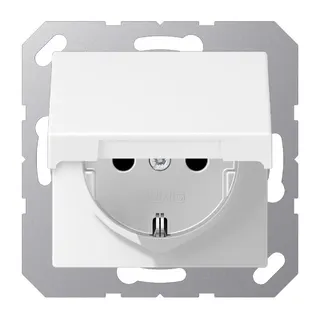 Jung SCHUKO Steckdose, 16 A 250 V ~, Serie A, schneeweiß matt A1520BFKIKLWWM