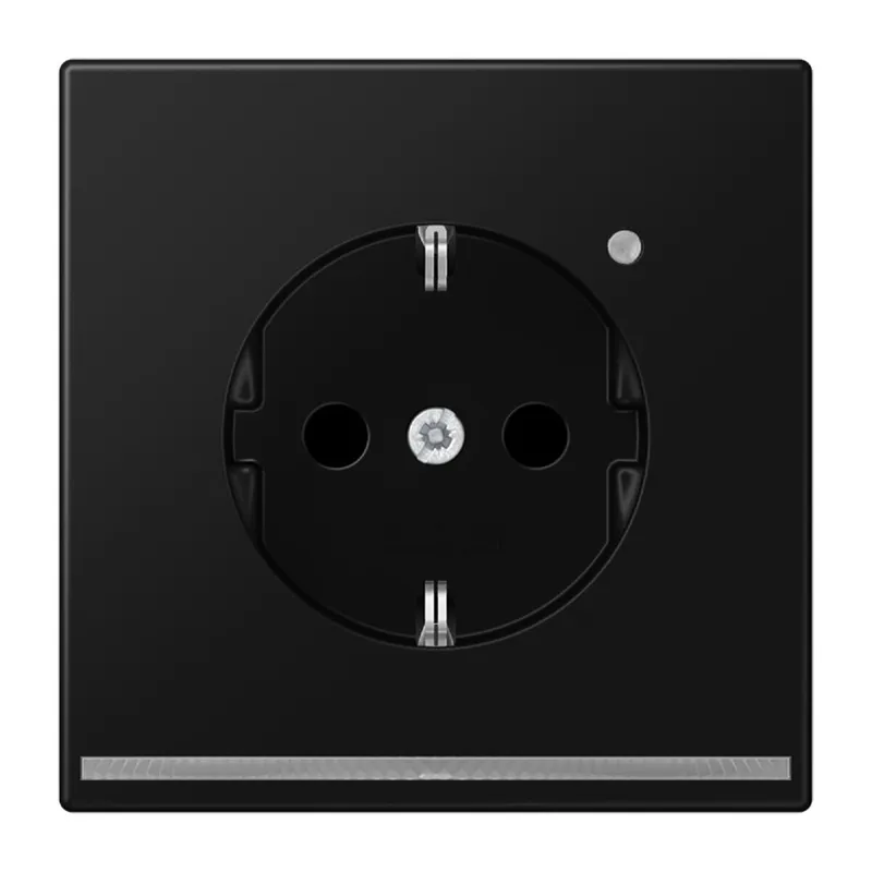 Jung SCHUKO Steckdose, 16 A 250 V ~, mit LED-Orientierungslicht, SAFETY+, Thermoplast lackiert, Serie LS, graphitsc LS1520-OSWMLNW