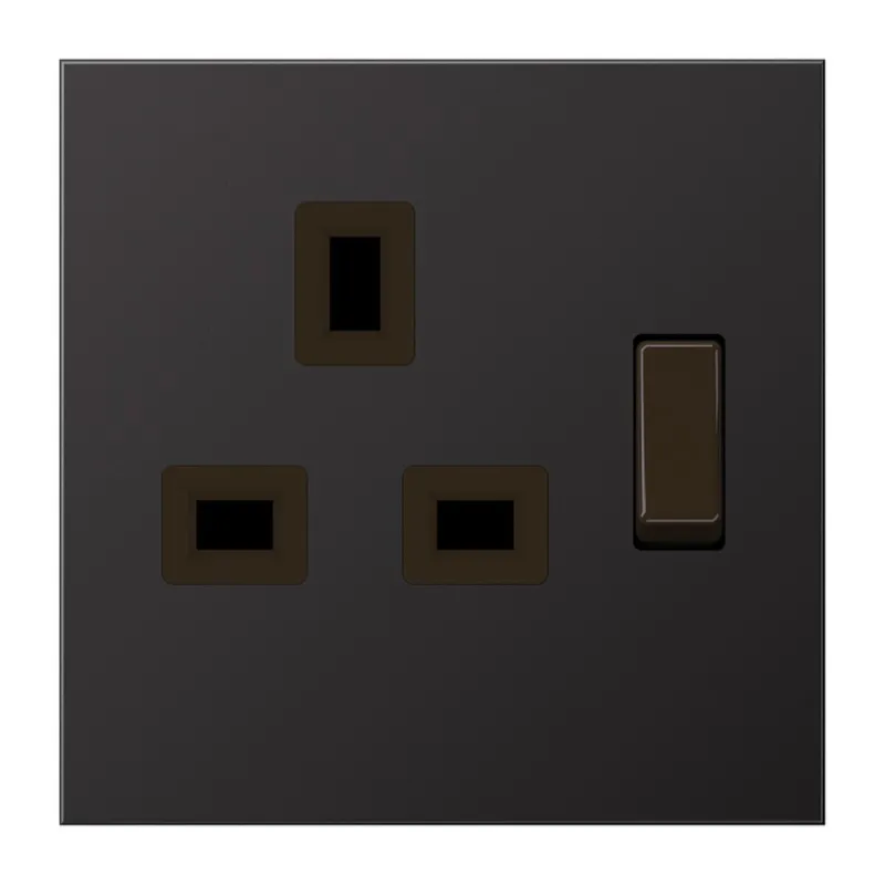 Jung Abschaltbare Steckdose, British Standard, 13 A 250 V ~, Schraubklemmen BS 1363-1, 4 mm2, ohne Krallen, SAFETY+ AL3171D