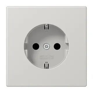 Jung SCHUKO Steckdose, 16 A 250 V ~, Schraubklemmen, Duroplast, Serie LS, lichtgrau LS1521LG