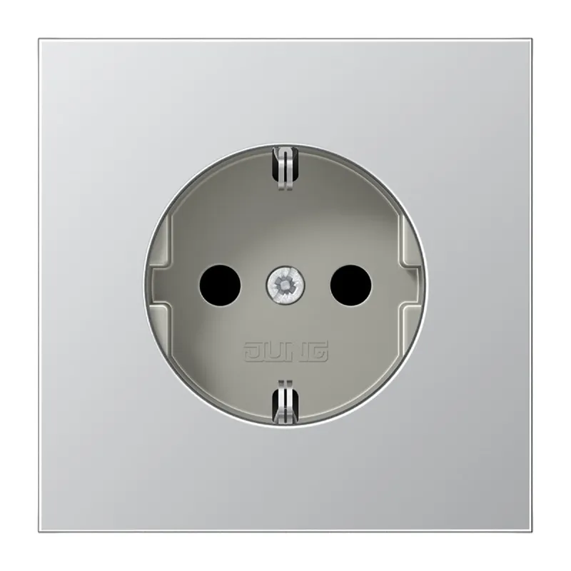 Jung SCHUKO Steckdose, 16 A 250 V ~, Schraubklemmen, Serie LS, Aluminium AL1521