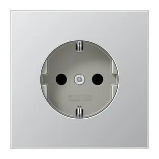 Jung SCHUKO Steckdose, 16 A 250 V ~, Schraubklemmen, Serie LS, Aluminium AL1521