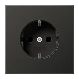 Jung SCHUKO Steckdose, 16 A 250 V ~, Schraubklemmen, Aluminium lackiert, Serie LS, anthrazit AL1521AN