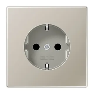Jung SCHUKO Steckdose, 16 A 250 V ~, Schraubklemmen, Serie LS, Edelstahl ES1521