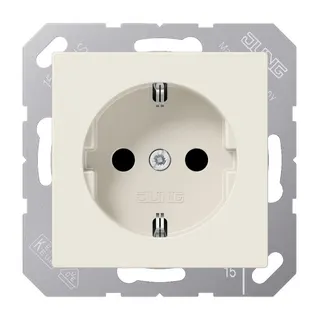Jung SCHUKO Steckdose, 16 A 250 V ~, Schraubklemmen, Duroplast, Serie AS, weiß A1521