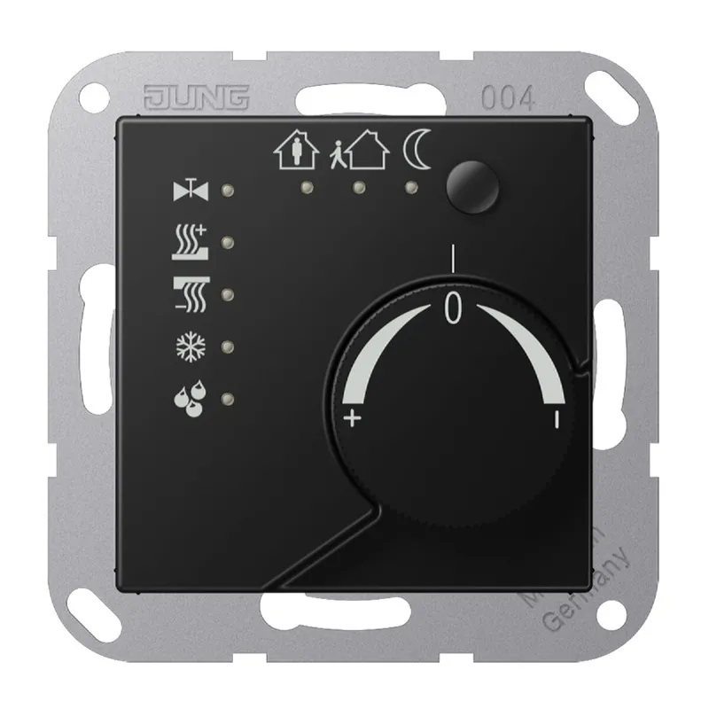 Jung KNX Stetigregler mit integrierter Tasterschnittstelle 4fach, Serie A, graphitschwarz matt A2178TSSWM