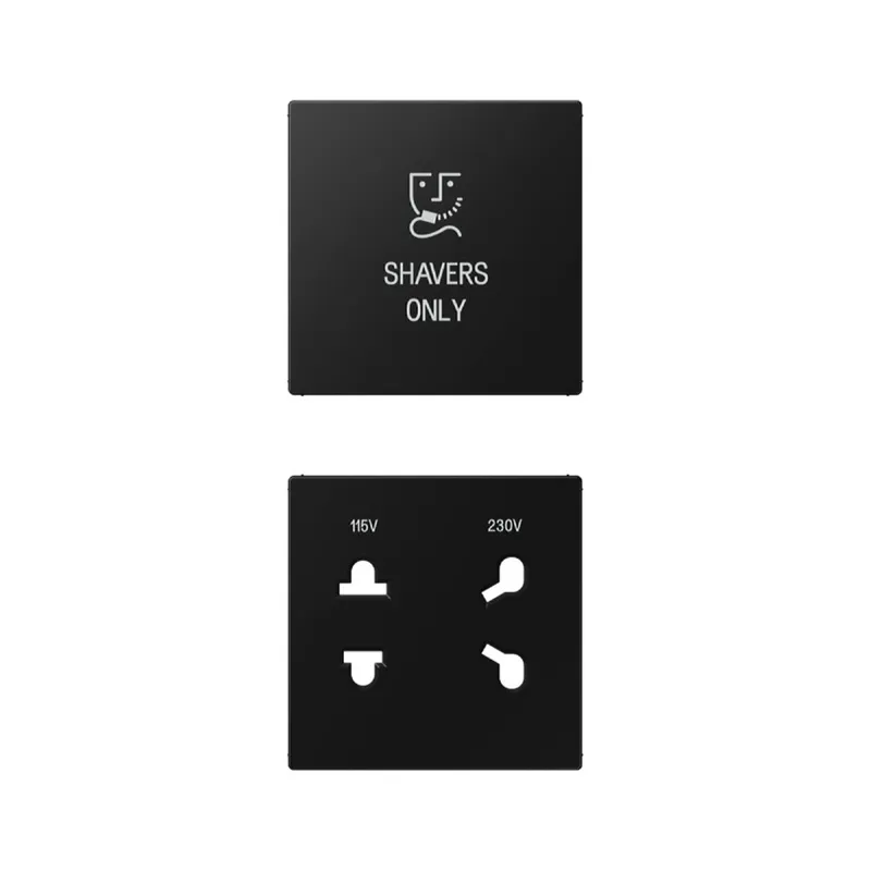Jung Abdeckung 2fach, Shavers only, Serie A, graphitschwarz matt SOA7522SWMPL