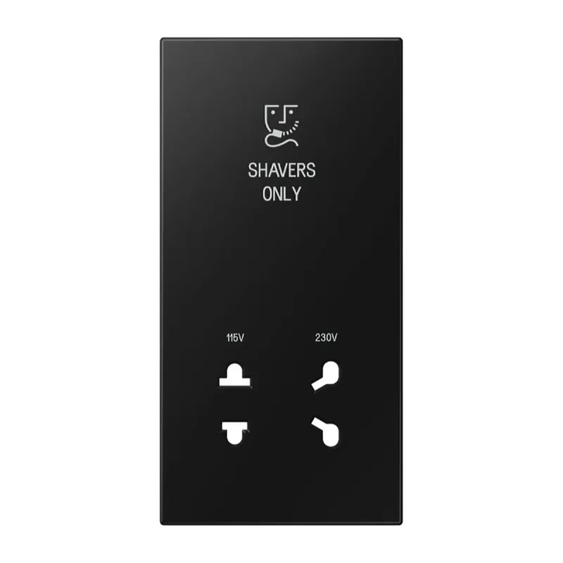Jung Abdeckung 1fach, Shavers only, Serie LS, graphitschwarz matt SOLS7522SWMPL