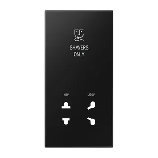 Jung Abdeckung 1fach, Shavers only, Serie LS, graphitschwarz matt SOLS7522SWMPL