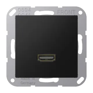 Jung Multimedia-Anschlusssystem HDMI, Serie A, graphitschwarz matt MAA1112SWM