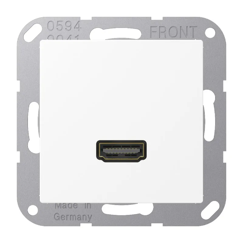 Jung Multimedia-Anschlusssystem HDMI, Serie A, schneeweiß matt MAA1112WWM
