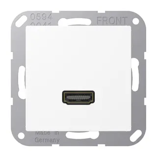 Jung Multimedia-Anschlusssystem HDMI, Serie A, schneeweiß matt MAA1112WWM