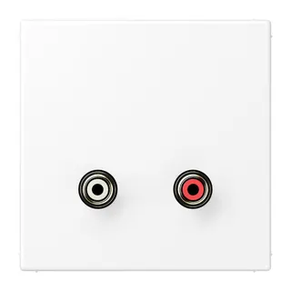 Jung Multimedia-Anschlusssystem Cinch Audio, Serie LS, schneeweiß matt MALS1021WWM
