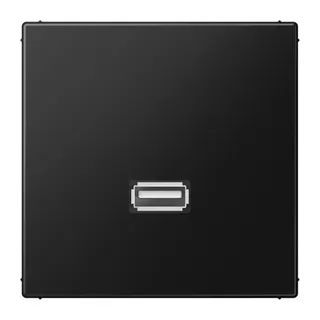 Jung Multimedia-Anschlusssystem USB 2.0, Serie LS, graphitschwarz matt MALS1122SWM