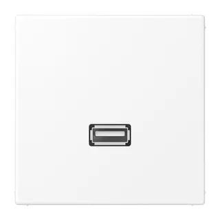 Jung Multimedia-Anschlusssystem USB 2.0, Serie LS, schneeweiß matt MALS1122WWM