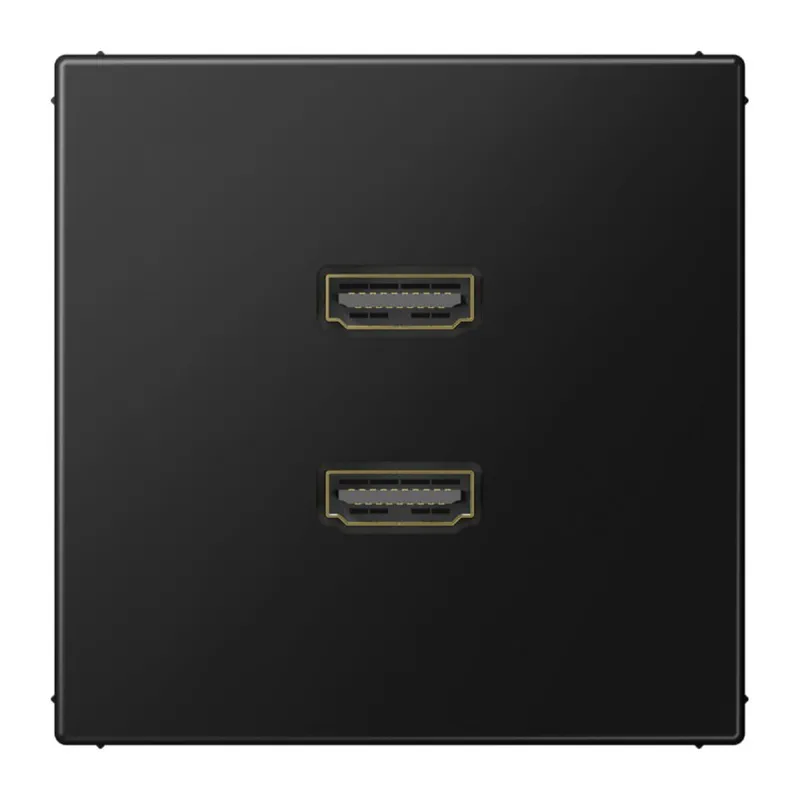 Jung Multimedia-Anschlusssystem 2 x HDMI, Serie LS, graphitschwarz matt MALS1133SWM