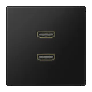 Jung Multimedia-Anschlusssystem 2 x HDMI, Serie LS, graphitschwarz matt MALS1133SWM
