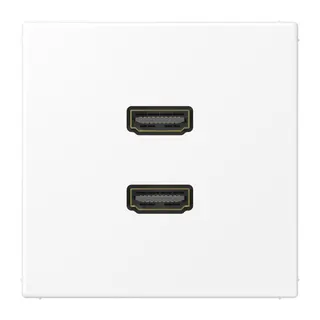 Jung Multimedia-Anschlusssystem 2 x HDMI, Serie LS, schneeweiß matt MALS1133WWM
