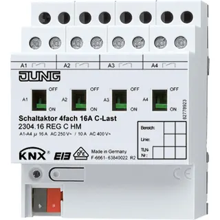 Jung KNX Schaltaktor 4fach C-Last 2304.16REGCHM
