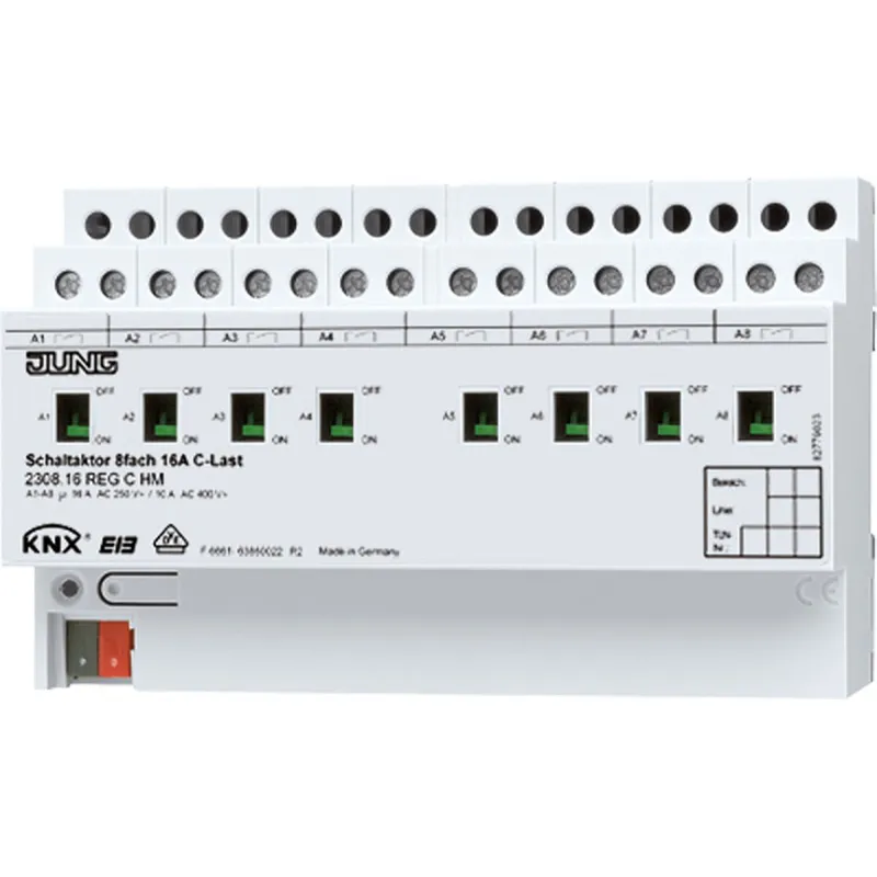 Jung KNX Schaltaktor 8fach C-Last 2308.16REGCHM