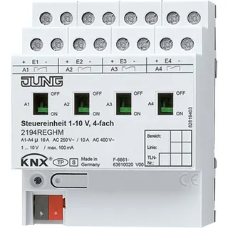 Jung KNX Steuereinheit 1 ? 10 V 4fach REG 2194REGHM