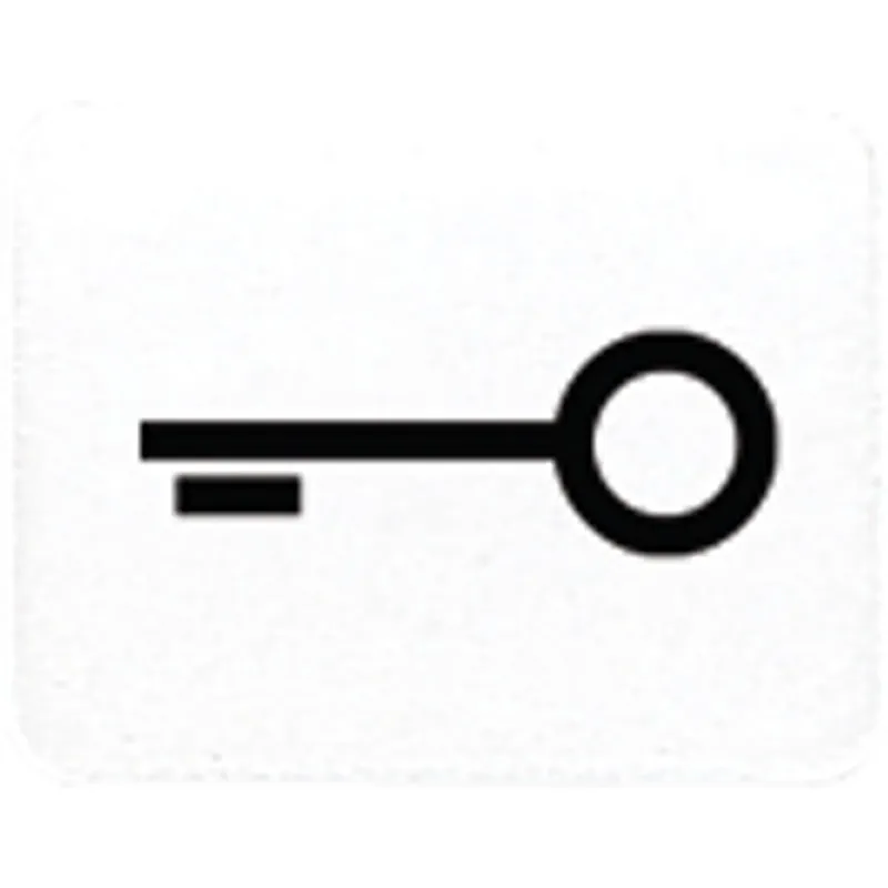 Jung Kalotte mit Symbol, lichtundurchlässig, alpinweiß, Symbol Tür 33TWW