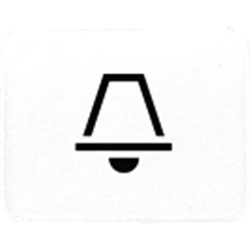 Jung Kalotte mit Symbol, lichtundurchlässig, alpinweiß, Symbol Klingel 33KWW