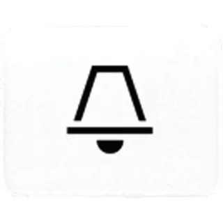 Jung Kalotte mit Symbol, lichtundurchlässig, alpinweiß, Symbol Klingel 33KWW