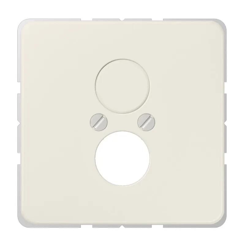 Jung Abdeckung für 2 Rundsteckverbinder bis 18,5 mm ?, Duroplast, Serie CD, weiß 562