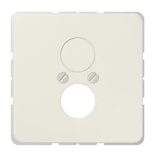 Jung Abdeckung für 2 Rundsteckverbinder bis 18,5 mm ?, Duroplast, Serie CD, weiß 562