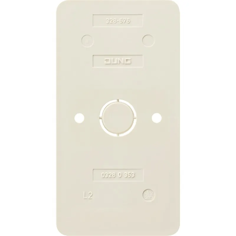 Jung Bodenplatten für die Serie AP 600 2fach, für Kombination Schalter / Steckdose Art.-Nrn.: 676 A .., 675 A .., AP 600, weiß 328-676