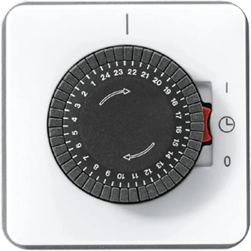 Jung Schaltuhr mit Synchronmotorantrieb 16 AX 250 V ~ 250 V ~, Serie CD, alpinweiß CD5024WW