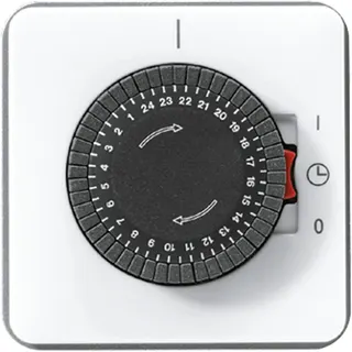 Jung Schaltuhr mit Synchronmotorantrieb 16 AX 250 V ~ 250 V ~, Serie CD, alpinweiß CD5024WW