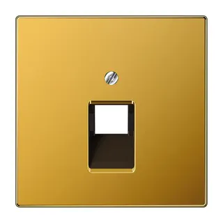 Jung Abdeckung für IAE/UAE-Anschlussdosen 1 x 8-polig, Metall mit echter Goldauflage, Serie LS, vergoldet LS969-1UAGGO
