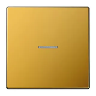 Jung Wippe 1fach mit Lichtleiter, Metall mit echter Goldauflage, Serie LS, vergoldet LS990KO5GGO