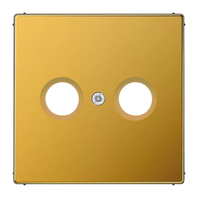 Jung Abdeckung für Antennendosen, Metall mit echter Goldauflage, Serie LS, vergoldet LS990TVGGO