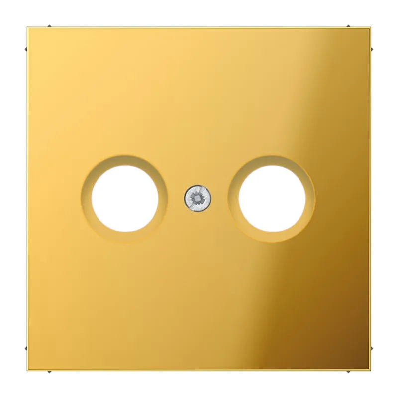 Jung Abdeckung für Antennendosen, Metall goldfarben PVD-beschichtet, Serie LS, goldfarben GO2990TV