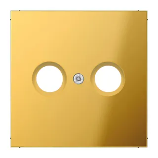 Jung Abdeckung für Antennendosen, Metall goldfarben PVD-beschichtet, Serie LS, goldfarben GO2990TV