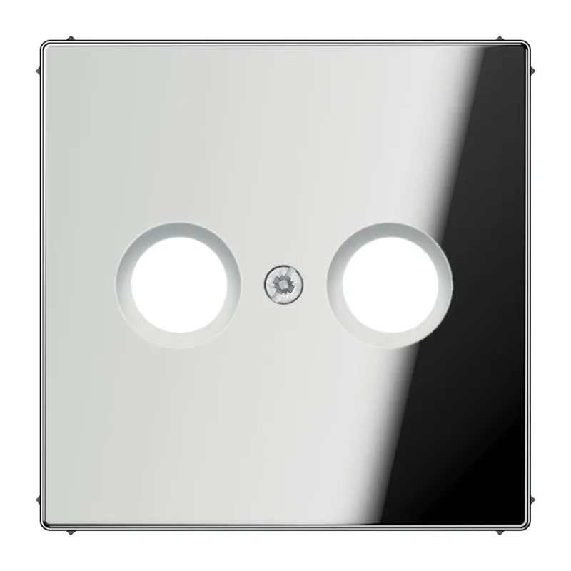Jung Abdeckung für Antennendosen, Metall verchromt, Serie LS, glanzchrom GCR2990TV