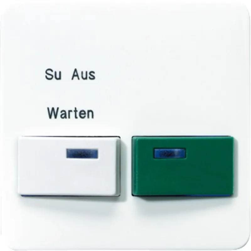 Jung Abdeckung für Ackermann, Typ 73642 B ? Dienstzimmereinheit ?, weiß, grün, Serie CD, alpinweiß CD642B-2WW