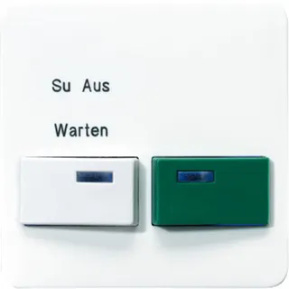 Jung Abdeckung für Ackermann, Typ 73642 B ? Dienstzimmereinheit ?, weiß, grün, Serie CD, alpinweiß CD642B-2WW