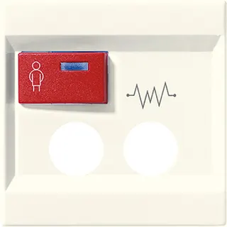 Jung Abdeckung für Ackermann, Typ 73075 D, 73075 B, rot, Serie LS, weiß LS071A