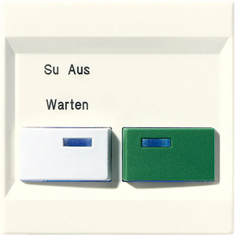 Jung Abdeckung für Ackermann, Typ 73642 B ? Dienstzimmereinheit ?, weiß, grün, Serie LS, weiß LS642B-2